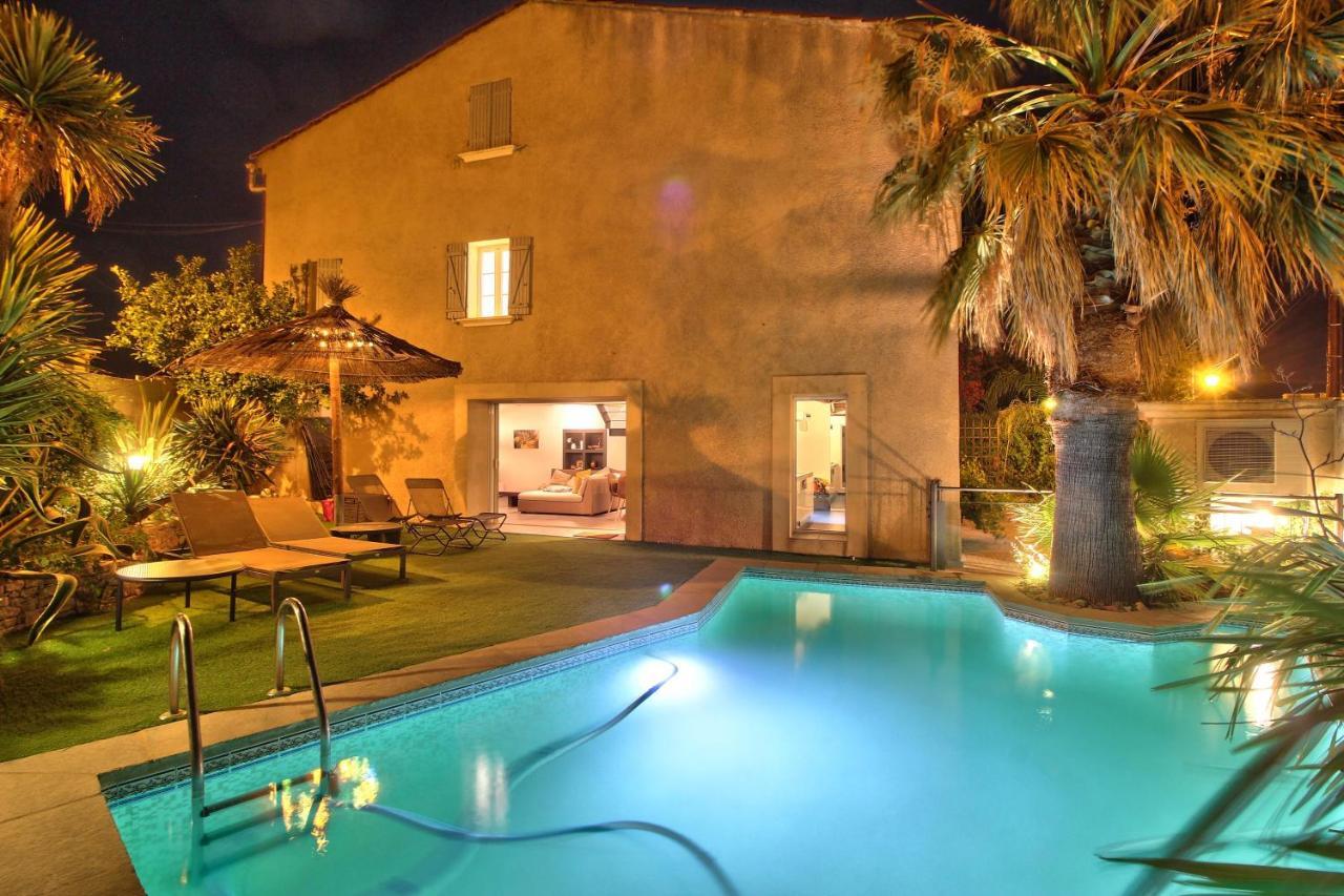 Maison avec piscine et jardin- 4 chambres 8 pers Cuers Extérieur photo